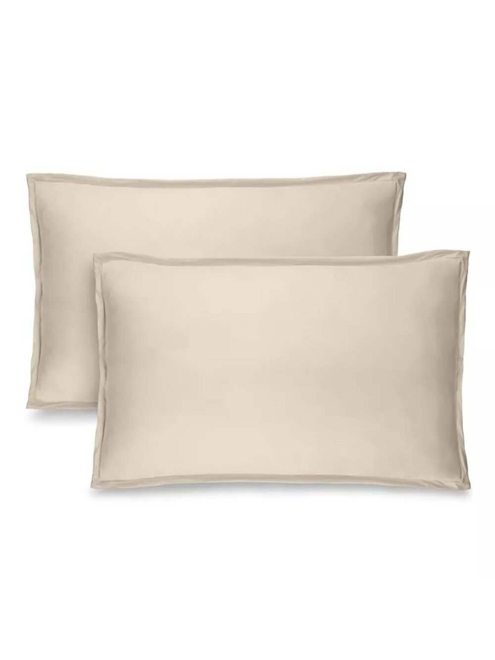 Bare Home Sand Beige Microfiber Standard 2 Pillowcase Set 20" x 26" NWOT
